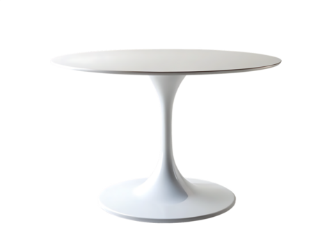 Modern white tulip pedestal dining table