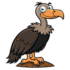 Vulture cartoon character illustration