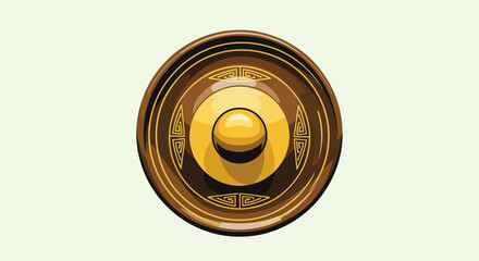 Silhouette of a devilish figure with horns and clawed hands, adorned with flame-like patterns.