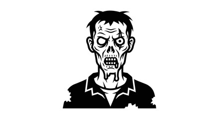 Silhouette of a devilish figure with horns and clawed hands, adorned with flame-like patterns.