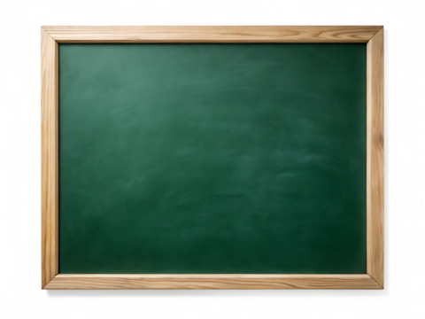 Empty green chalkboard with wooden frame - Powered by Adobe