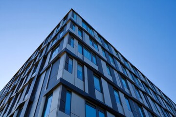 Modern Office Building Exterior - Low Angle View