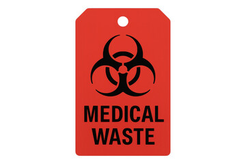 Medical waste biohazard tag for hazardous materials