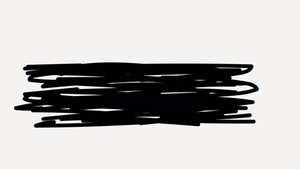 Abstract black scribble art illustration vector