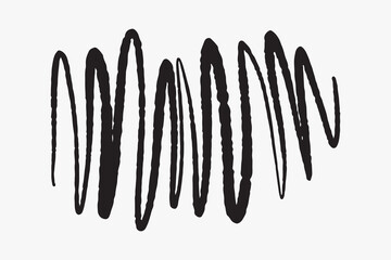 Abstract black ink spiral illustration vector