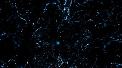 Dark, abstract texture with eerie blue organic shapes and subtle movement. A seamless loop for horror, sci-fi, or suspenseful motion backgrounds