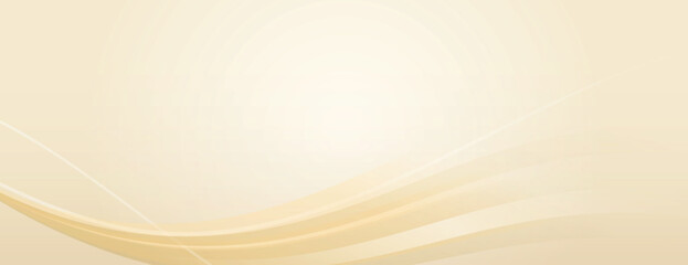 A beige background with a smooth, flowing texture. The background features soft beige waves, creating a calm and elegant atmosphere. Minimal abstract wavy gradient vector background