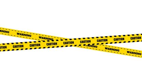 police line background . yellow caution tape . caution tape on a white background