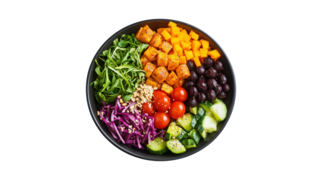 A colorful and nutritious vegan buddha bowl 