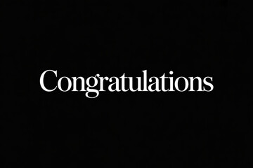 Send heartfelt congratulations with this elegant typography perfect for graduation announcements, achievements, or celebratory milestones, offering a warm, sincere message