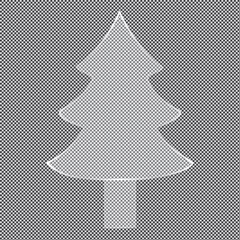 Set of liquid Crismistmas tree vector frames and shapes with reflection and shadow. Realistic abstract modern empty plates on transparent background