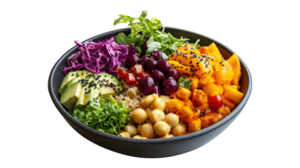A colorful and nutritious vegan buddha bowl 