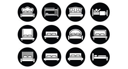 Find your perfect bed style with this restful sleep icon collection
