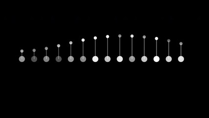 Horizontal sinusoid pin graph curve wave signal pattern animation - Powered by Adobe