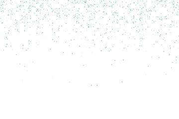 Falling teal particles creating abstract shimmering background texture. isolated on white background