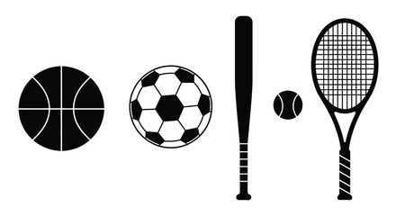 Exciting sports equipment ready for action basketball soccer tennis