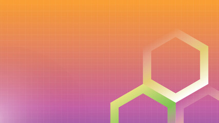 Abstract geometric shape yellow purple gradient desktop wallpaper vector. Gradient yellow purple Digital technology background. Abstract geometric shape yellow purple gradient desktop wallpaper
