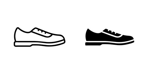 Shoes outline and pictogram icon, Flats Icon for Fashion, Footwear, and Apparel Design