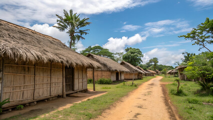 Fototapeta premium indian village hut house