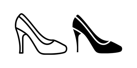 Heels Icon for Fashion, Footwear, Women’s Shoes, and Style Design