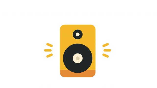 Bouncing yellow speaker animation