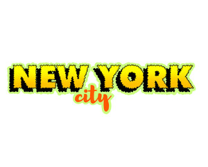 hand drawn lettering art NEWYORK CITY city name isolted design