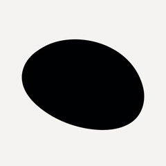 Abstract black oval shape design vector