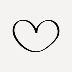 Minimalist heart line art, Valentine's Day vector