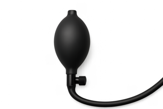 Black rubber pump bulb for blood pressure cuff