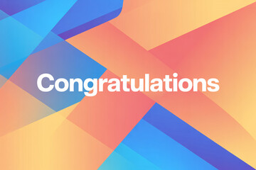 Send warm congratulations with this vibrant geometric design to celebrate success, achievement, milestone, or graduation in style using this modern backdrop