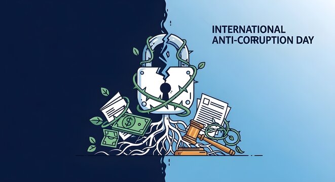Celebrate International Anti-Corruption Day with impactful visuals and graphics fighting corruption and promoting transparency, ethics, and integrity now