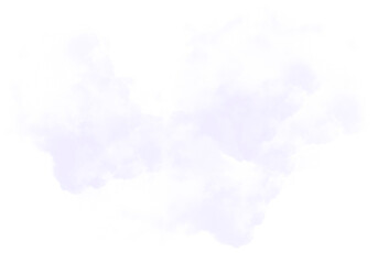 Abstract Soft Blue Cloud on Transparent Background