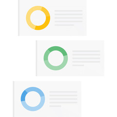 Modern dashboard interface with vibrant circular charts