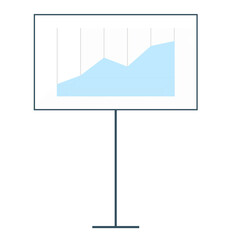 Growth chart showing positive market trends, business data