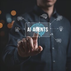AI Agents, Artificial Intelligence, AI, machine learning, digital assistant, automation, technology, brain, intelligence, communication, innovation, solution, business, software, agent, virtual, inter