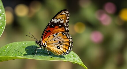 Obraz premium Butterfly on Yellow Flower