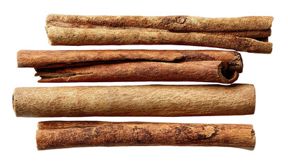 Stacked dried cinnamon bark sticks with textured brown surfaces