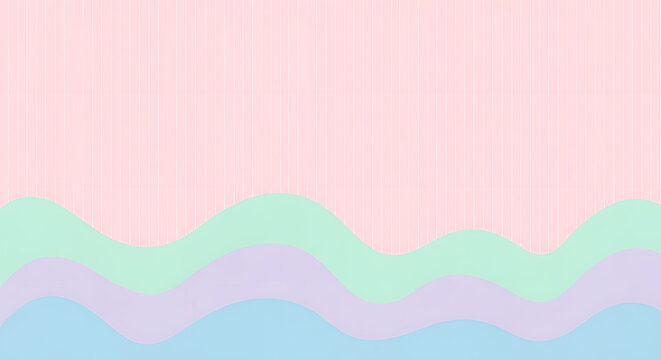 Pastel pink and blue wavy lines abstract background - Powered by Adobe