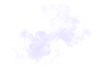 Abstract Soft Blue Cloud on Transparent Background