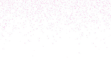Pink glitter falling abstract background for celebration and party isolated on white background