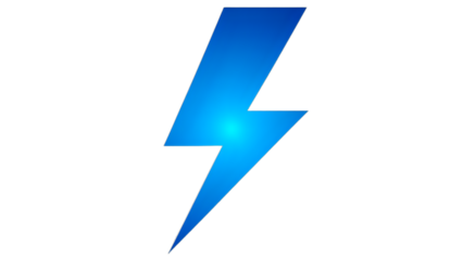 lightning icon on a white background.