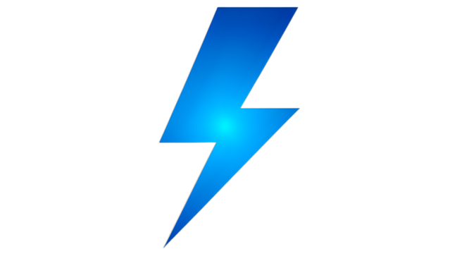 lightning icon on a white background.