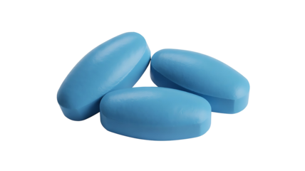 Effective blue pills for medical treatment and health concept offering hope and cure for diseases, promoting wellness, recovery and pharmaceutical research