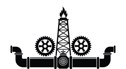 Obraz premium Modern oil and gas industry design for creative engineering projects