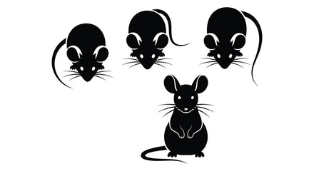Charming mouse illustrations ideal for logo or cute design elements