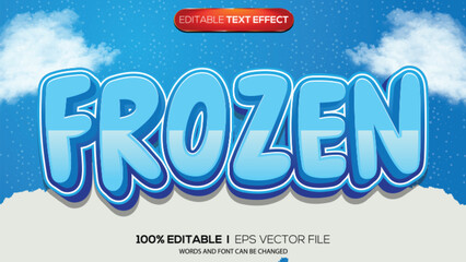 3d text effect winter season theme