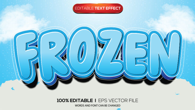 3d text effect winter season theme