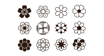 Beautiful floral elements for elegant, modern design projects, patterns