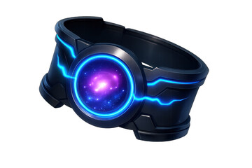 Sci-fi futuristic belt displaying cosmic energy core