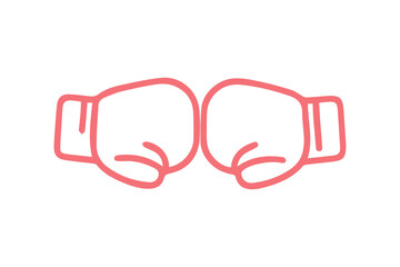 Red Boxing Gloves Icon graphic image